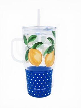 Draper James Glass Tumbler with Handle NWT